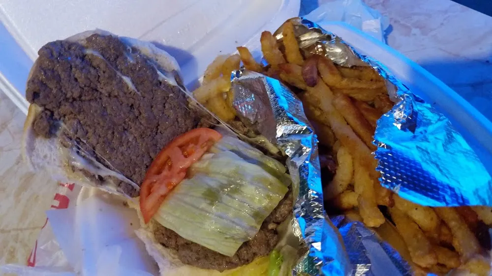 Cheddar Burger and Fries